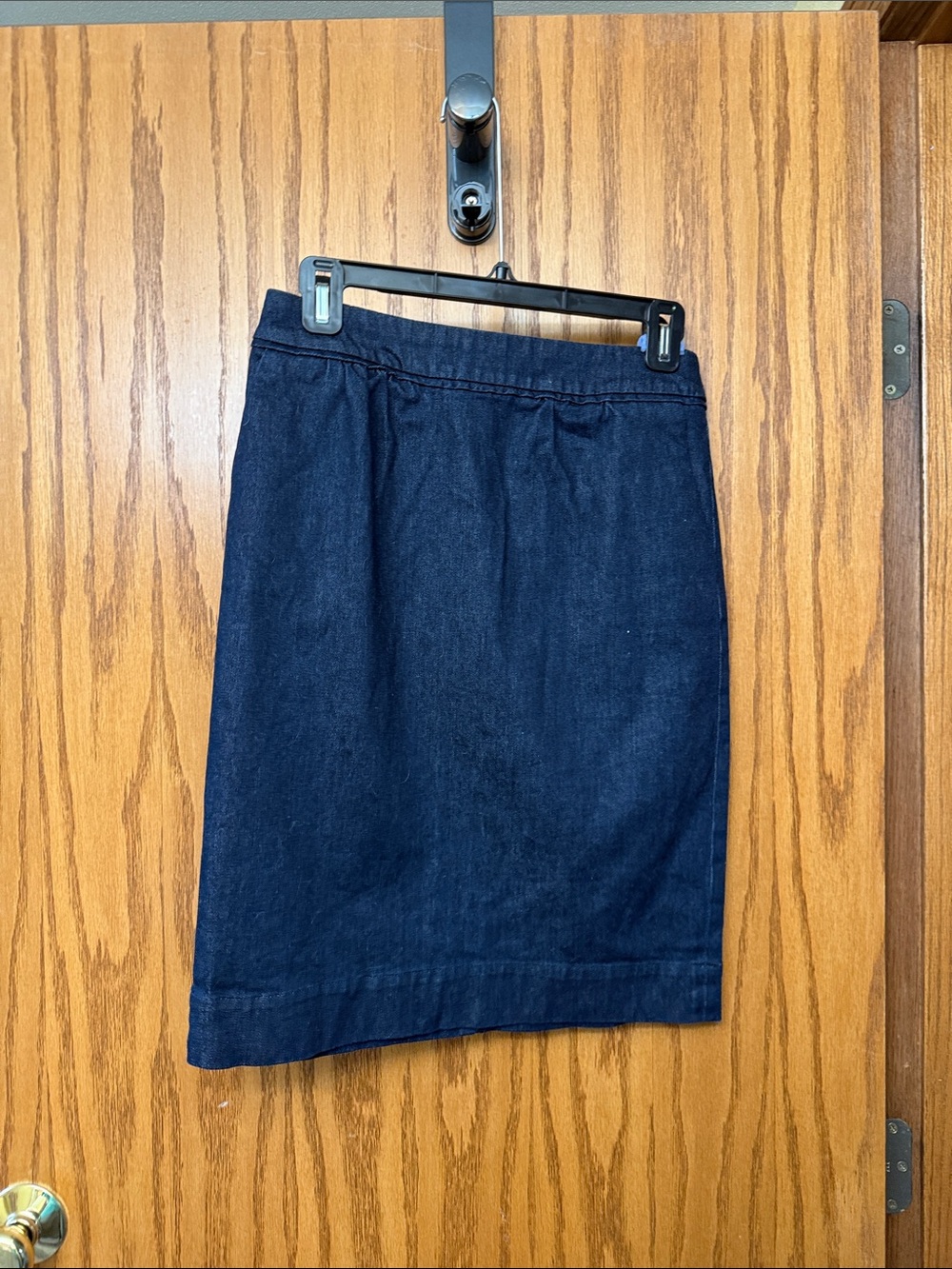 Classic Dark Blue Denim Pencil Skirt - Women